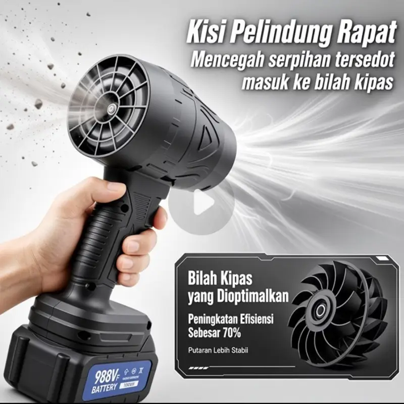 Kisi pelindung dan bilah kipas StormJet 2.0